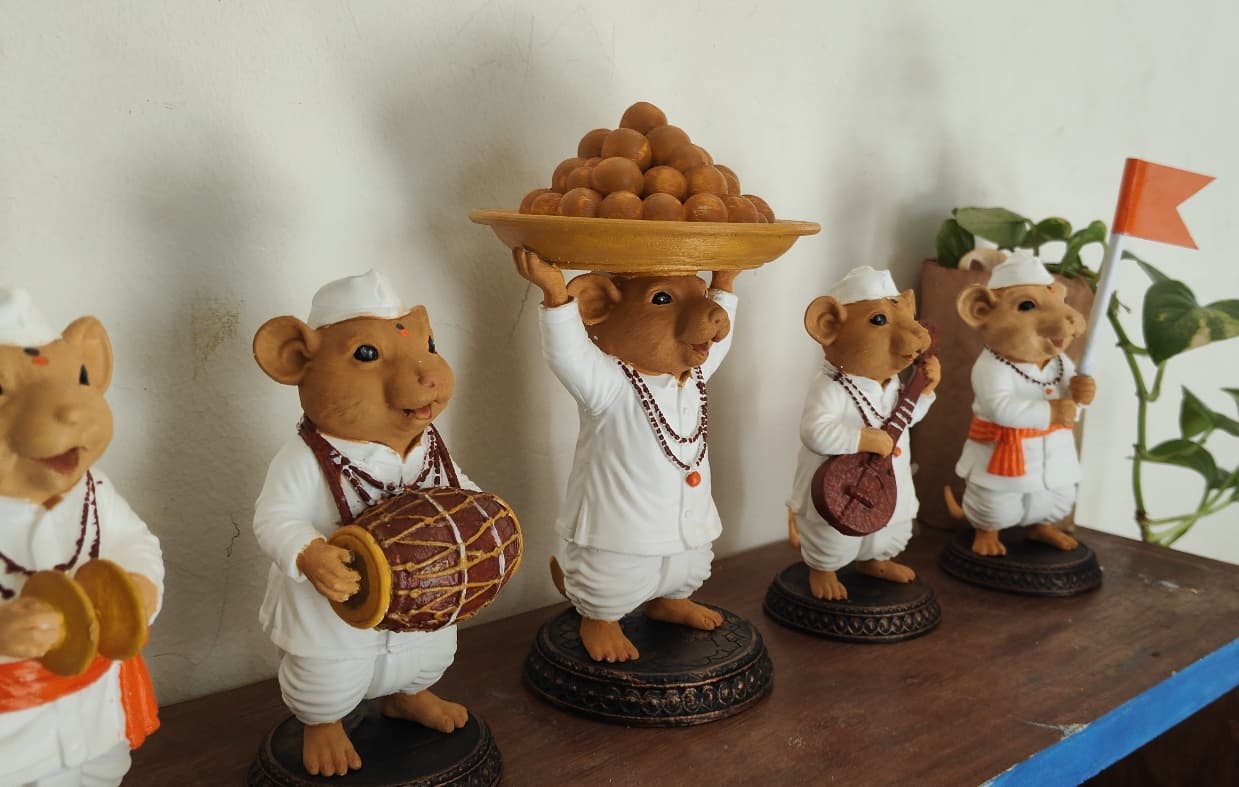 ๐ญ Varkari Mushak Set โ Set of 5 | 4 Inch and 6 inch